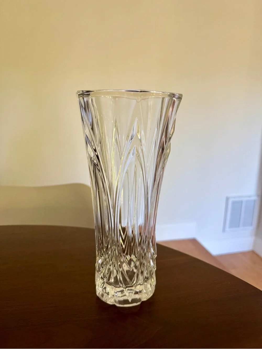 Vintage French Cristal d'Arques lead crystal vase